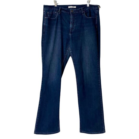 Levi’s 505 Straight Leg Dark Wash Mid Rise Jeans Women's Plus Size 16 - Picture 1 of 7
